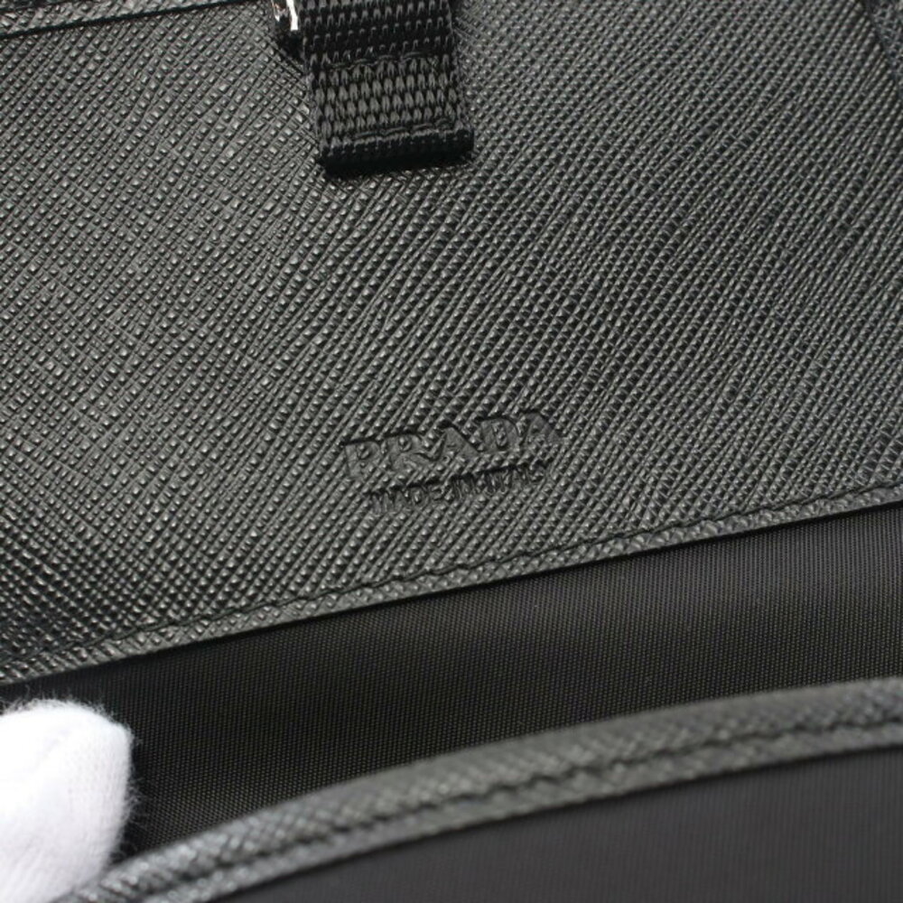 Prada TESSUTO SAFFIANO Shoulder Bag Saffiano Leather Black - Picture 4 of 6